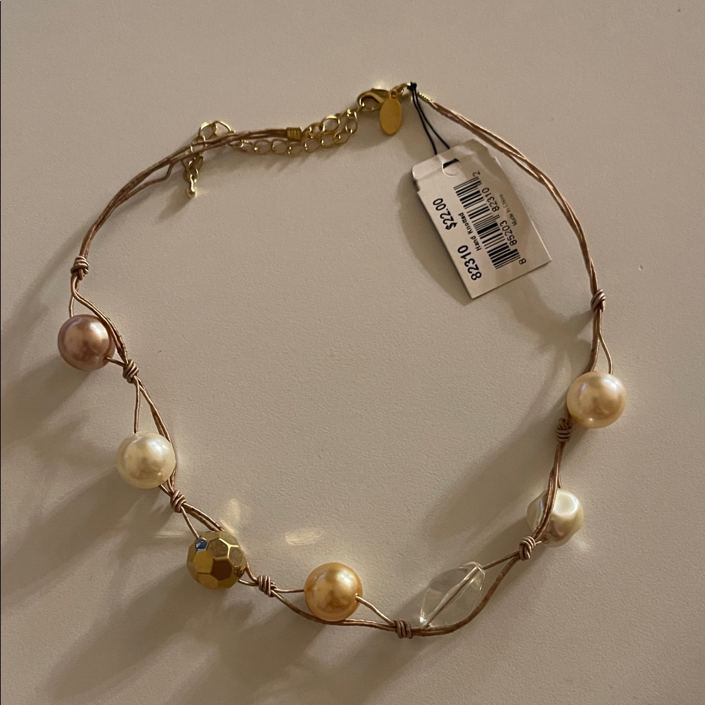 Cookie Lee Choker Necklace Brand New Hand Knotted 26$